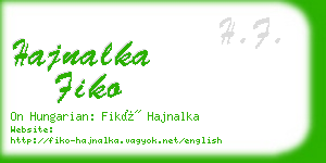 hajnalka fiko business card